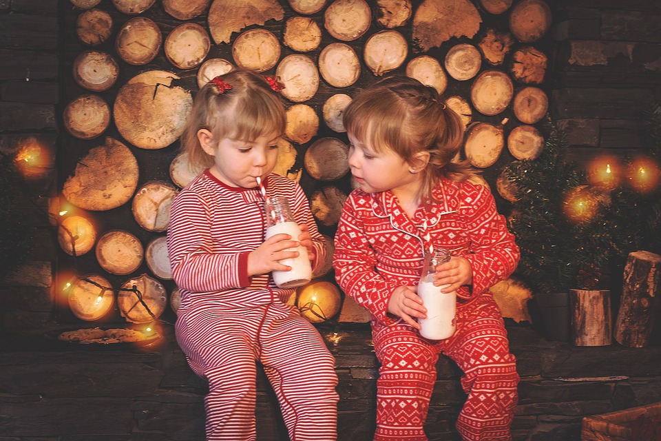 kids wearing pajamas